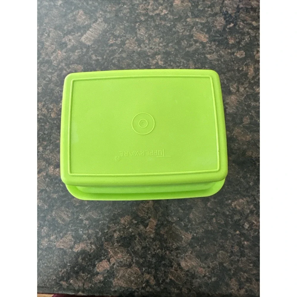 Vintage TUPPERWARE 1254 FREEZE-N-SAVE Ice Cream Storage Container - Green - EUC
